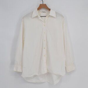 Aritzia Babaton Oversized Shirt Womens S White Cotton Poplin Button Down Blouse